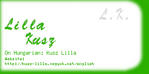 lilla kusz business card